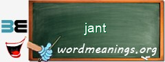 WordMeaning blackboard for jant